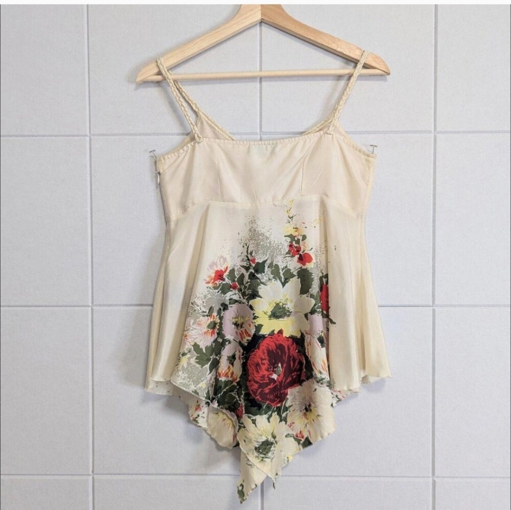 Floral Silk Camisole Top - Picture 3 of 6